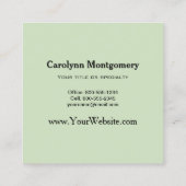 Carte De Visite Carré Bluebirds Goldfinches Birdhouses Jardin aux fleurs (Dos)