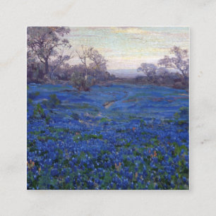 Carte De Visite Carré Bluebonnets À Twilight Près De San Antonio