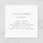 Carte De Visite Carré Blush Gold Glow Gradient Salon (Dos)