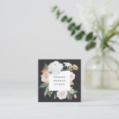 Carte De Visite Carré Boho Blooms aquarelle Floral (Debout devant)