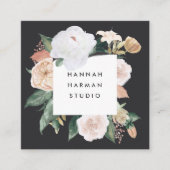 Carte De Visite Carré Boho Blooms aquarelle Floral (Devant)