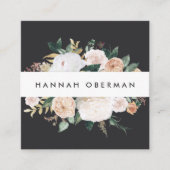 Carte De Visite Carré Boho Blooms aquarelle Floral (Devant)