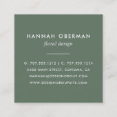 Carte De Visite Carré Boho Blooms aquarelle Floral (Dos)