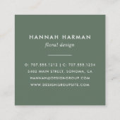 Carte De Visite Carré Boho Blooms aquarelle Floral (Dos)