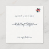 Carte De Visite Carré Boho bouquet wedding planner en or cuivre (Dos)