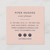 Carte De Visite Carré Boho Floral (Dos)