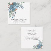 Carte de visite Carré Boho Floral Event Planner (Devant / Derrière)