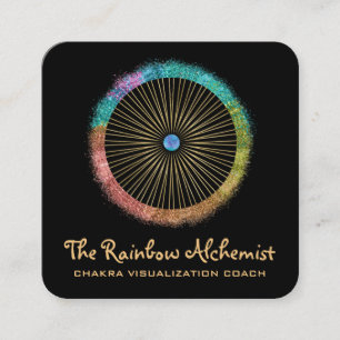 Carte De Visite Carré *~* Boho Gold Géométrie Sacrée Chakra Parties s
