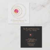 Carte De Visite Carré *~* Boho Gold Géométrie Sacrée Lune lunaire (Devant / Derrière)