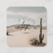 Carte De Visite Carré Boho | Gris souris | Esthétique (Devant)