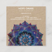 Carte De Visite Carré Boho Nebula Bloom | Conception de Mandala (Dos)