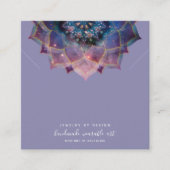 Carte De Visite Carré Boho Nebula Bloom | Conception de Mandala (Devant)