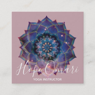 Carte De Visite Carré Boho Nebula Mandala, Mystique