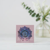 Carte De Visite Carré Boho Nebula Mandala, Mystique (Debout devant)
