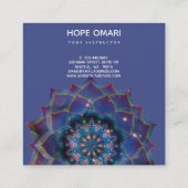 Carte De Visite Carré Boho Nebula Mandala, Mystique (Dos)