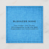 Carte De Visite Carré Bois bleu moderne élégant professionnel de (Dos)