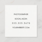 Carte De Visite Carré Bois désossé avec élégance et Vignette (Dos)