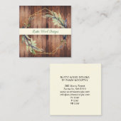 Carte De Visite Carré Bois rustique (Devant / Derrière)