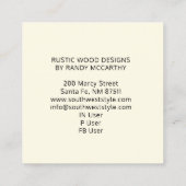 Carte De Visite Carré Bois rustique (Dos)