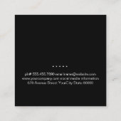 Carte De Visite Carré Bois rustique / Immobilier (Dos)