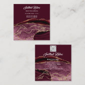 Carte De Visite Carré Boîtier Logo Massage Sculpture Parties scintillant (Devant / Derrière)