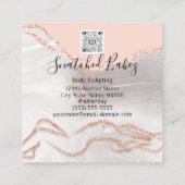 Carte De Visite Carré Boitier Massage Sculpture Marbre Brouillard QRCODE (Dos)