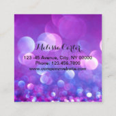 Carte De Visite Carré Bokeh Beauty Salon Maquillage Artist Lash Extensio (Dos)