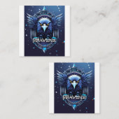 Carte De Visite Carré Bold Eagle Logo Business Card | Professional Eagle (Devant / Derrière)