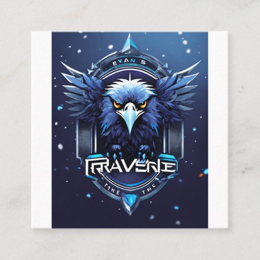 Carte De Visite Carré Bold Eagle Logo Business Card | Professional Eagle (Devant)