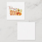 Carte De Visite Carré bon thanksgiving (Devant / Derrière)
