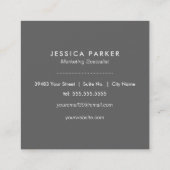 Carte De Visite Carré Bonjour amical (Dos)