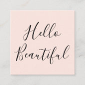 Carte De Visite Carré Bonjour Belle rose moderne (Devant)