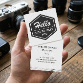 Carte De Visite Carré Bonjour, Ravi De Vous Rencontrer | Moderne Simple