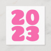 Carte De Visite Carré Bonne année 2023 - Nouvel an 2023 (Devant)