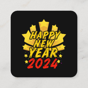 Carte De Visite Carré Bonne année 2024 