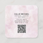 Carte De Visite Carré Bonne vie Plantes verts (Dos)