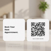 Carte De Visite Carré Book Your Next Appointment QR Code 