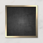 Carte De Visite Carré Bordure d'or Sepia | Arrière - plan de texture (Dos)