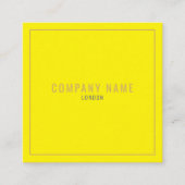 Carte De Visite Carré Bordure mince or néon jaune (Devant)