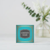 Carte De Visite Carré Bordure ornée or fantaisie (Debout devant)