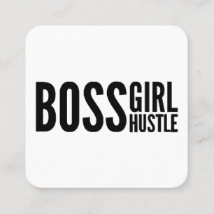 Carte De Visite Carré Boss girl Hustle, Boss girls autonomisation slogan