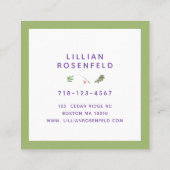 Carte de visite Carré botanique moderne (Dos)