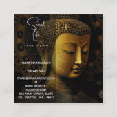 Carte De Visite Carré Bouddha, Méditation Spirituelle (Dos)