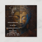 Carte De Visite Carré Bouddha, Méditation Spirituelle (Dos)