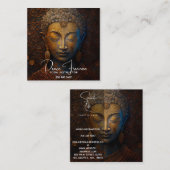 Carte De Visite Carré Bouddha, Méditation Spirituelle (Devant / Derrière)