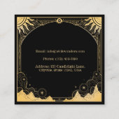 Carte De Visite Carré Bougie céleste noire et or (Dos)
