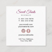 Carte De Visite Carré Boulangerie (Dos)