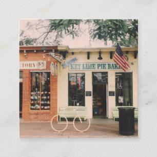 Carte De Visite Carré Boulangerie à tarte à citron - Key West - Floride
