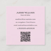 Carte De Visite Carré Boulangerie Cupcake | Baker Chef Restauration OU C (Dos)