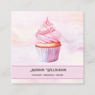 Carte De Visite Carré Boulangerie Cupcake Traiteur Chef Boulanger Code